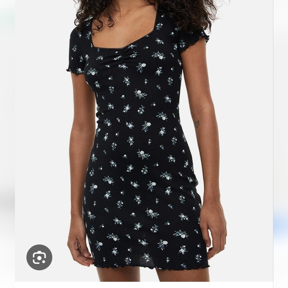 H&M Floral Black Dress